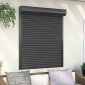 vidaXL Ρολό εισόδου Ανθρακί 110 x 130 cm Αλουμίνιο και Πολυουρεθάνη