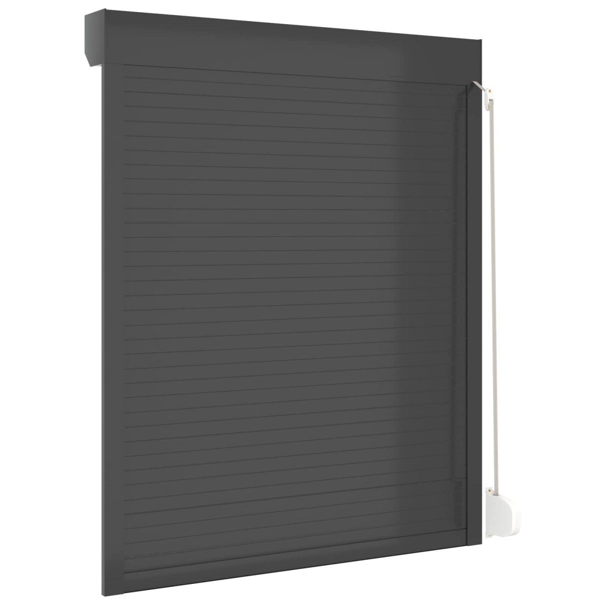 vidaXL Ρολό εισόδου Ανθρακί 120 x 150 cm Αλουμίνιο και Πολυουρεθάνη