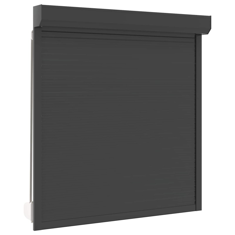 vidaXL Ρολό εισόδου Ανθρακί 140 x 150 cm Αλουμίνιο και Πολυουρεθάνη