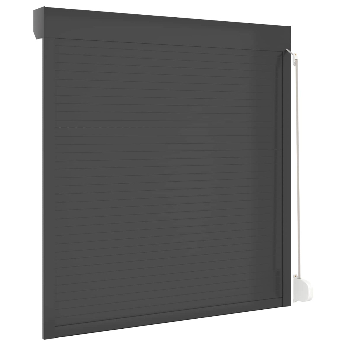 vidaXL Ρολό εισόδου Ανθρακί 140 x 150 cm Αλουμίνιο και Πολυουρεθάνη
