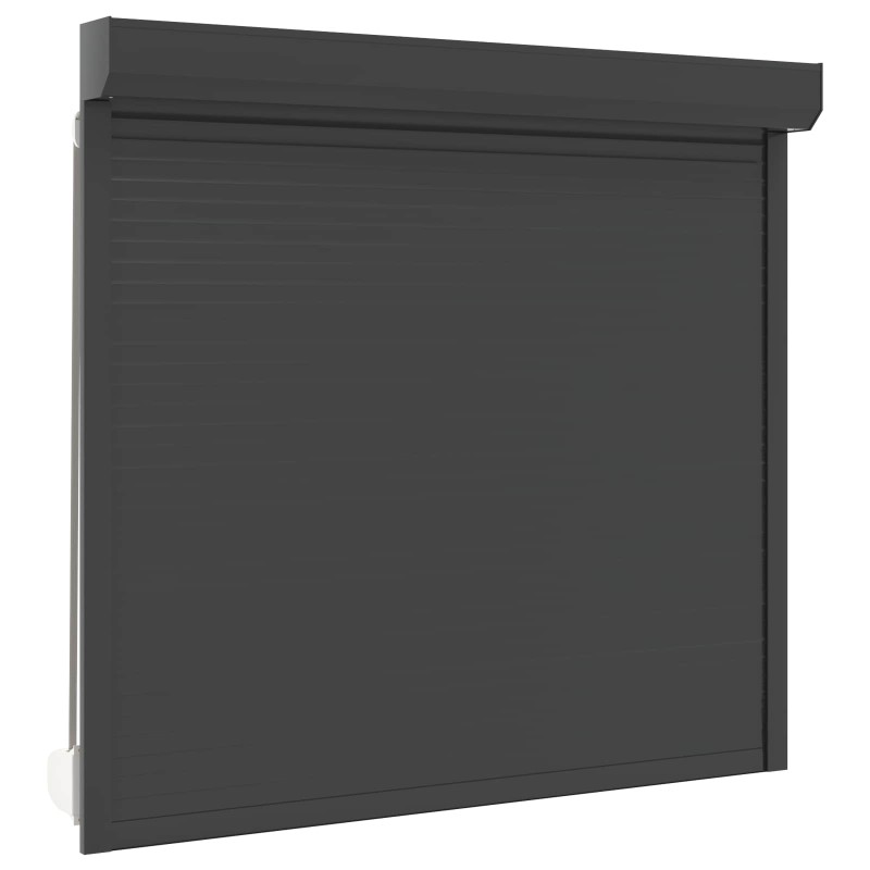 vidaXL Ρολό εισόδου Ανθρακί 160 x 150 cm Αλουμίνιο και Πολυουρεθάνη