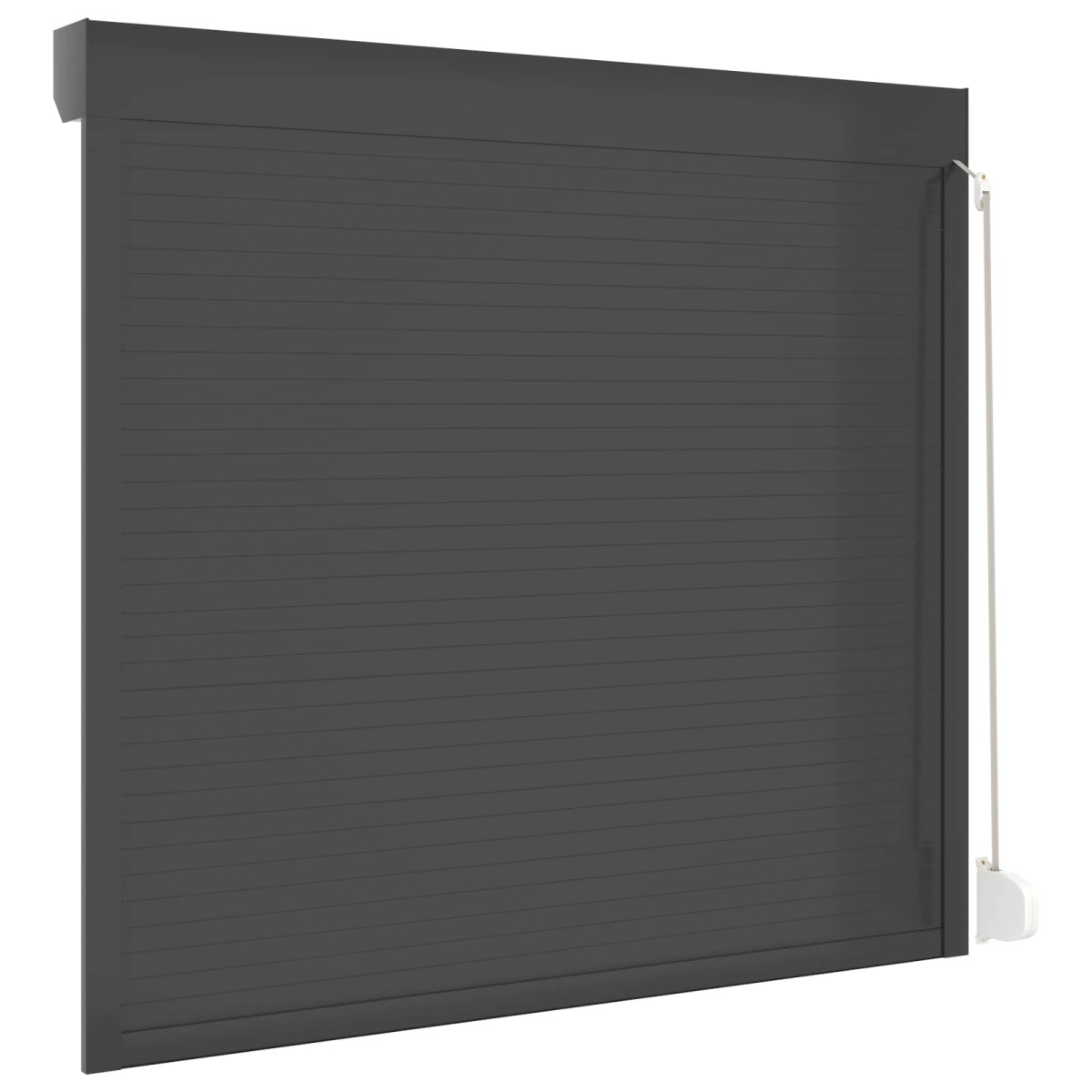 vidaXL Ρολό εισόδου Ανθρακί 160 x 150 cm Αλουμίνιο και Πολυουρεθάνη