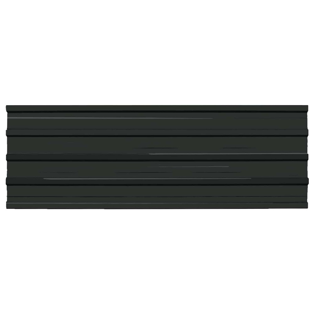 vidaXL Πάνελ οροφής 12 τμχ. Ανθρακί 129 x 45 εκ. Γαλβανισμένος χάλυβας