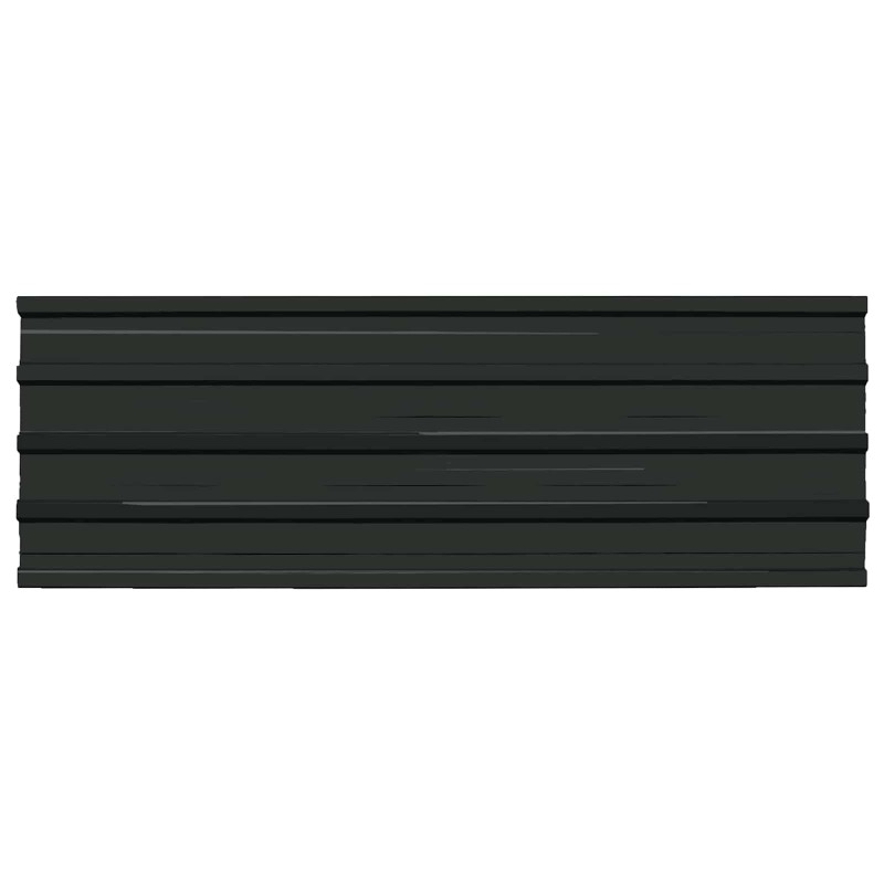 vidaXL Πάνελ οροφής 12 τμχ. Ανθρακί 129 x 45 εκ. Γαλβανισμένος χάλυβας