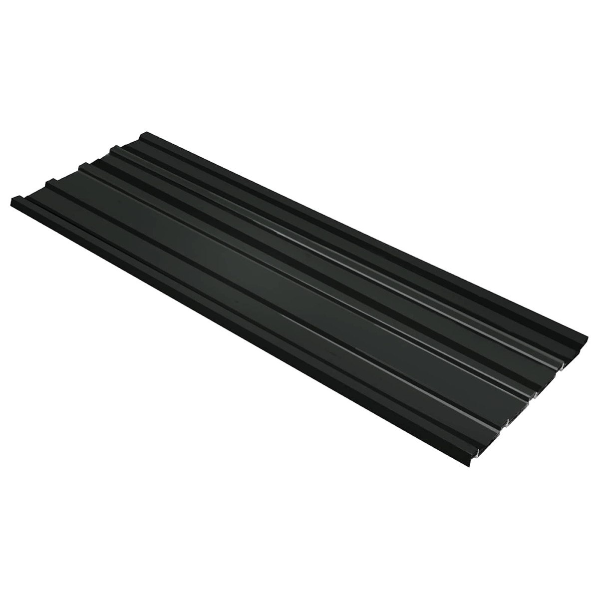 vidaXL Πάνελ οροφής 12 τμχ. Ανθρακί 129 x 45 εκ. Γαλβανισμένος χάλυβας