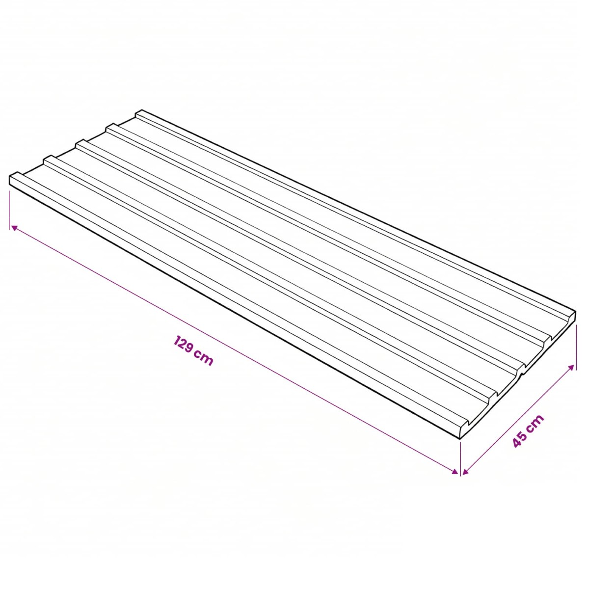 vidaXL Πάνελ οροφής 12 τμχ. Ανθρακί 129 x 45 εκ. Γαλβανισμένος χάλυβας