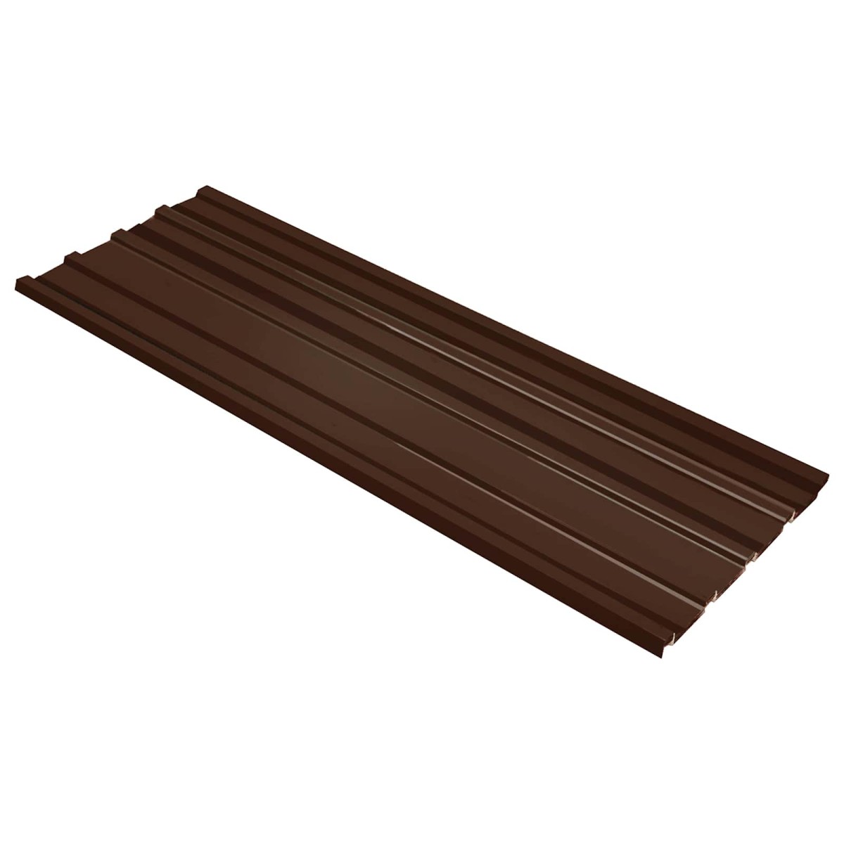 vidaXL Πάνελ οροφής 12 τμχ. Καφέ 129 x 45 εκ. Γαλβανισμένος χάλυβας