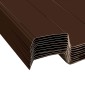 vidaXL Πάνελ οροφής 12 τμχ. Καφέ 129 x 45 εκ. Γαλβανισμένος χάλυβας
