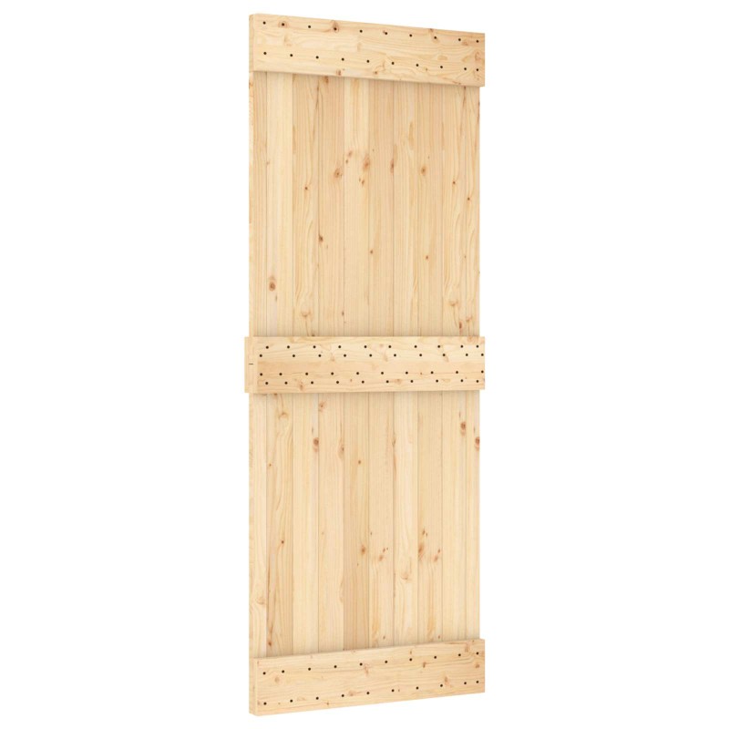 vidaXL Πόρτα NARVIK Φυσικό 80 x 210 cm Συμπαγές Ξύλο Πεύκου