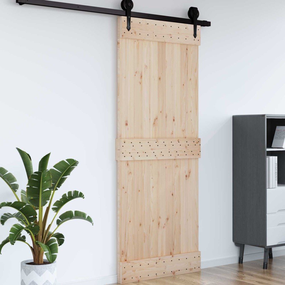 vidaXL Πόρτα NARVIK Φυσικό 80 x 210 cm Συμπαγές Ξύλο Πεύκου