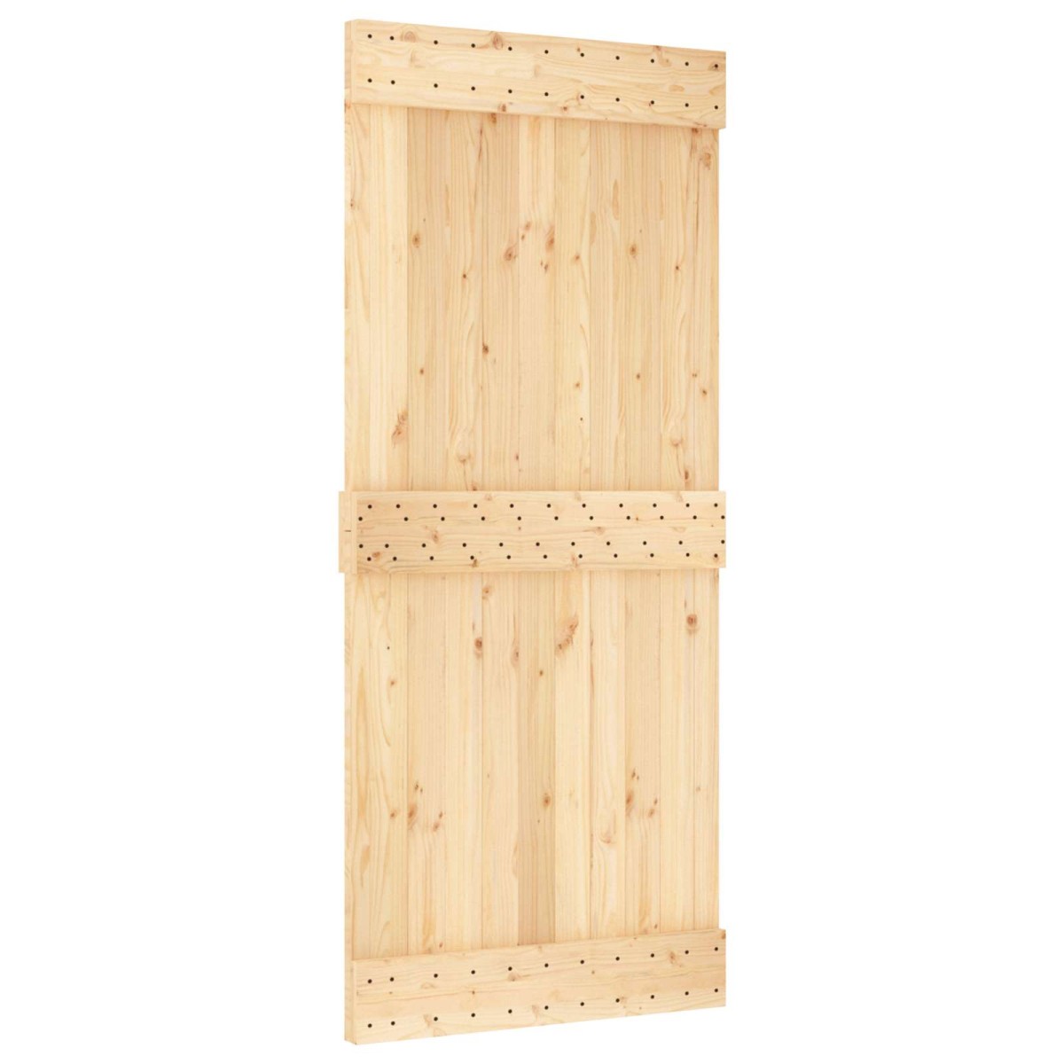 vidaXL Πόρτα NARVIK Φυσικό 90 x 210 cm Συμπαγές Ξύλο Πεύκου