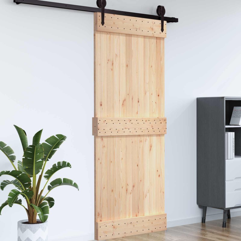 vidaXL Πόρτα NARVIK Φυσικό 100 x 210 cm Συμπαγές Ξύλο Πεύκου