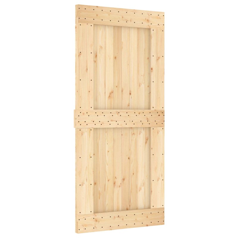 vidaXL Πόρτα NARVIK Φυσικό 95 x 210 cm Συμπαγές Ξύλο Πεύκου