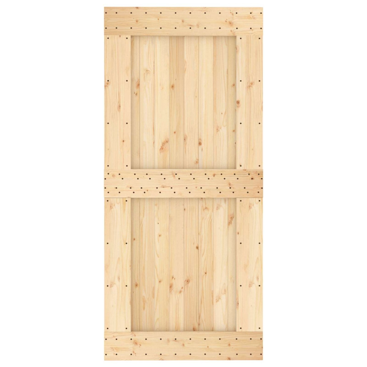 vidaXL Πόρτα NARVIK Φυσικό 95 x 210 cm Συμπαγές Ξύλο Πεύκου