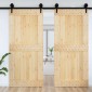 vidaXL Πόρτα NARVIK Φυσικό 100 x 210 cm Συμπαγές Ξύλο Πεύκου