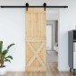 vidaXL Πόρτα NARVIK Φυσικό 70 x 210 cm Συμπαγές Ξύλο Πεύκου