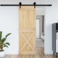 vidaXL Πόρτα NARVIK Φυσικό 80 x 210 cm Συμπαγές Ξύλο Πεύκου