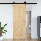 vidaXL Πόρτα NARVIK Φυσικό 85 x 210 cm Συμπαγές Ξύλο Πεύκου