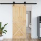 vidaXL Πόρτα NARVIK Φυσικό 90 x 210 cm Συμπαγές Ξύλο Πεύκου