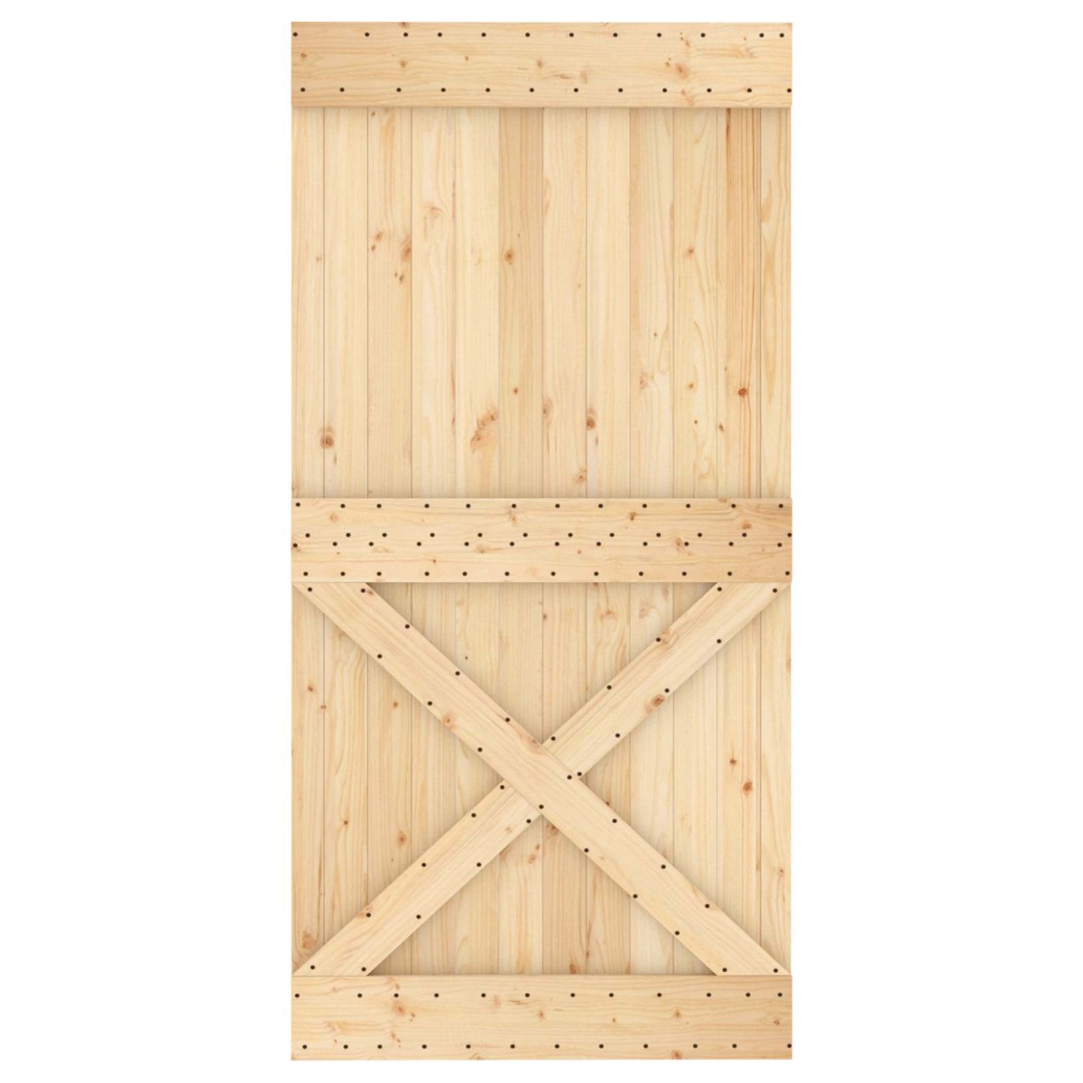 vidaXL Πόρτα NARVIK Φυσικό 100 x 210 cm Συμπαγές Ξύλο Πεύκου