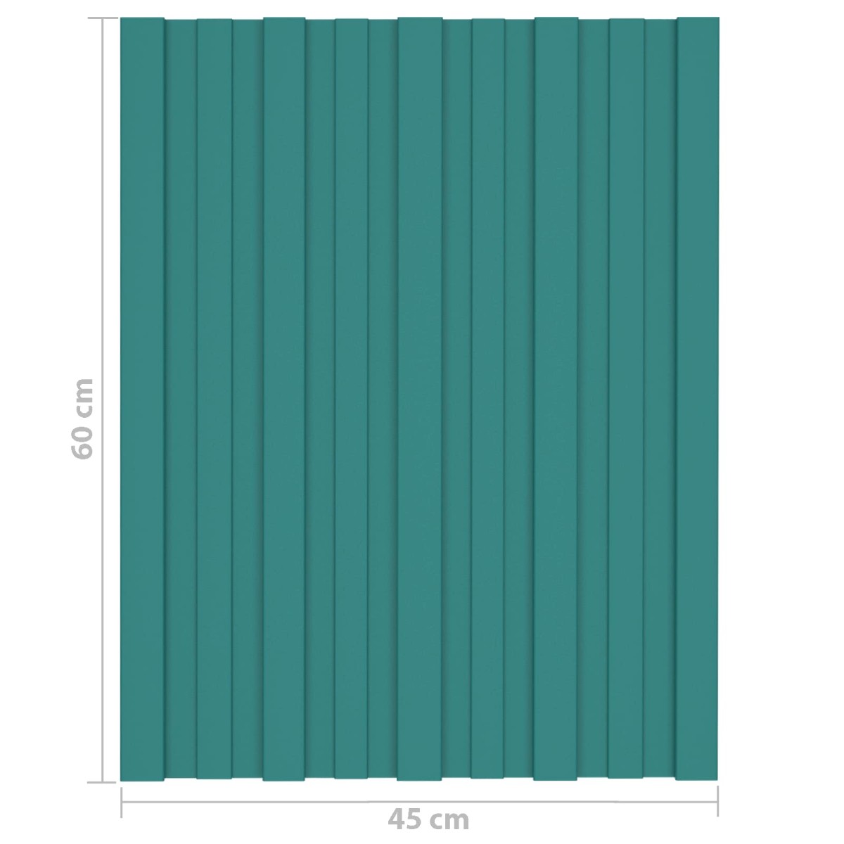 vidaXL Πάνελ οροφής 12 τεμ. Πράσινο 60 x 45 cm Γαλβανισμένος χάλυβας