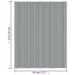 vidaXL Πάνελ οροφής 36 τεμ. Γκρι 60 x 45 cm Γαλβανισμένος χάλυβας