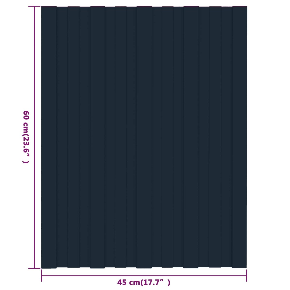 vidaXL Πάνελ οροφής 12 τεμ. Ανθρακί 60 x 45 cm Γαλβανισμένος χάλυβας
