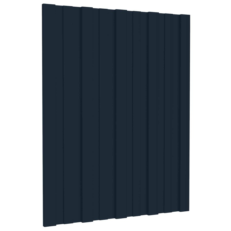 vidaXL Πάνελ οροφής 12 τεμ. Ανθρακί 60 x 45 cm Γαλβανισμένος χάλυβας