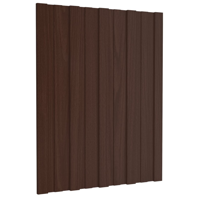 vidaXL Πάνελ οροφής 36 τεμ. Καφέ 60 x 45 cm Γαλβανισμένος χάλυβας