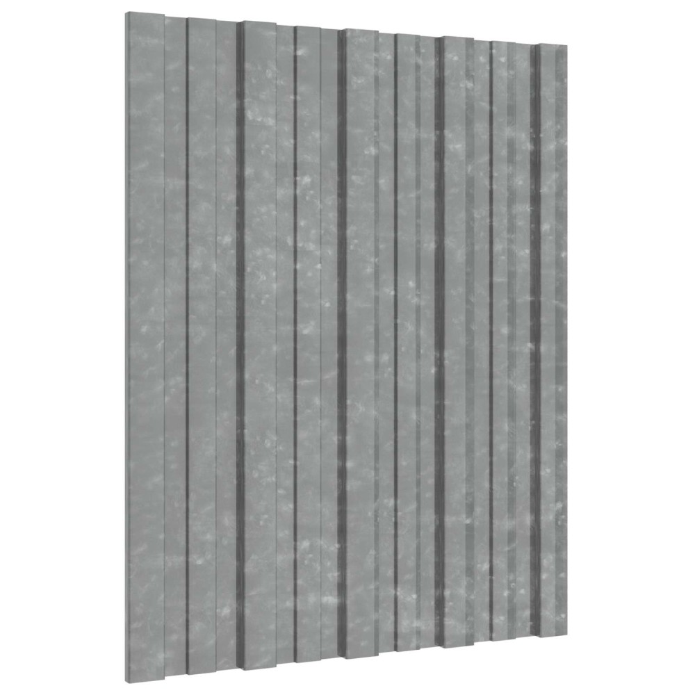vidaXL Πάνελ οροφής 36 τεμ. Ασημί 60 x 45 cm Γαλβανισμένος χάλυβας