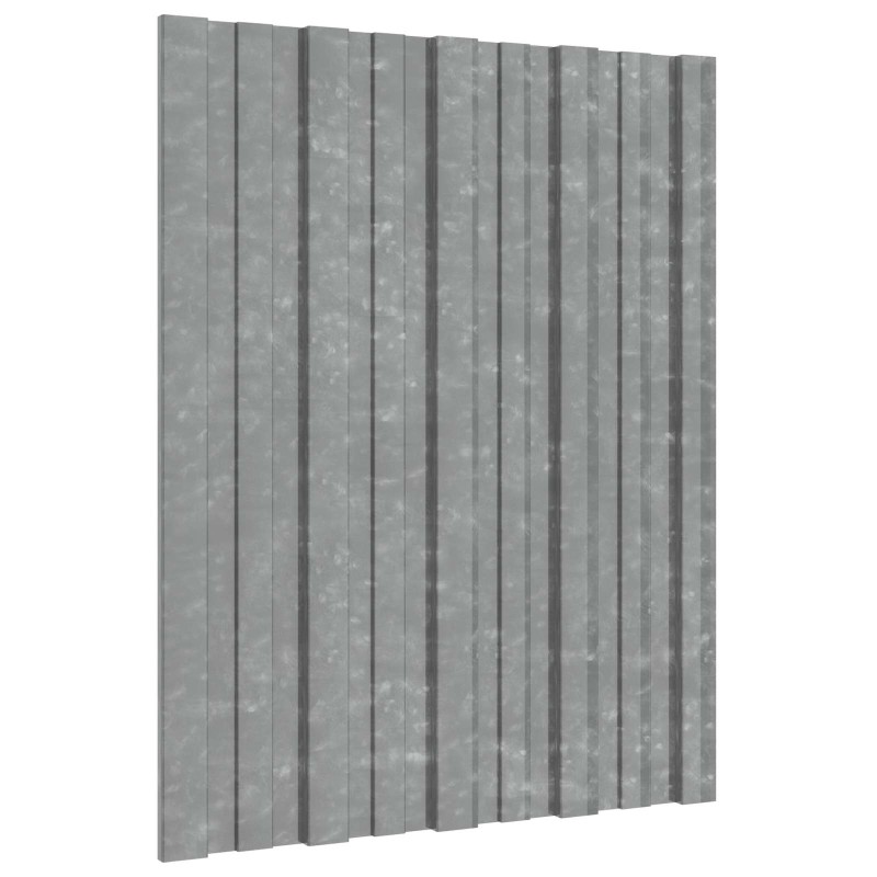 vidaXL Πάνελ οροφής 36 τεμ. Ασημί 60 x 45 cm Γαλβανισμένος χάλυβας