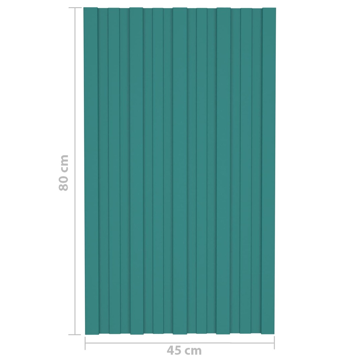vidaXL Πάνελ οροφής 12 τεμ. Πράσινο 80 x 45 cm Γαλβανισμένος χάλυβας