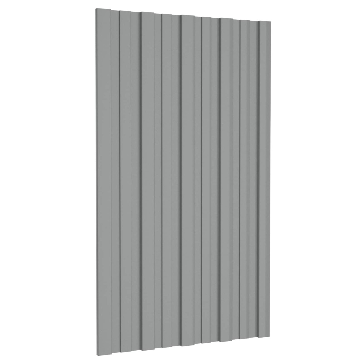 vidaXL Πάνελ οροφής 12 τεμ. Γκρι 80 x 45 cm Γαλβανισμένος χάλυβας