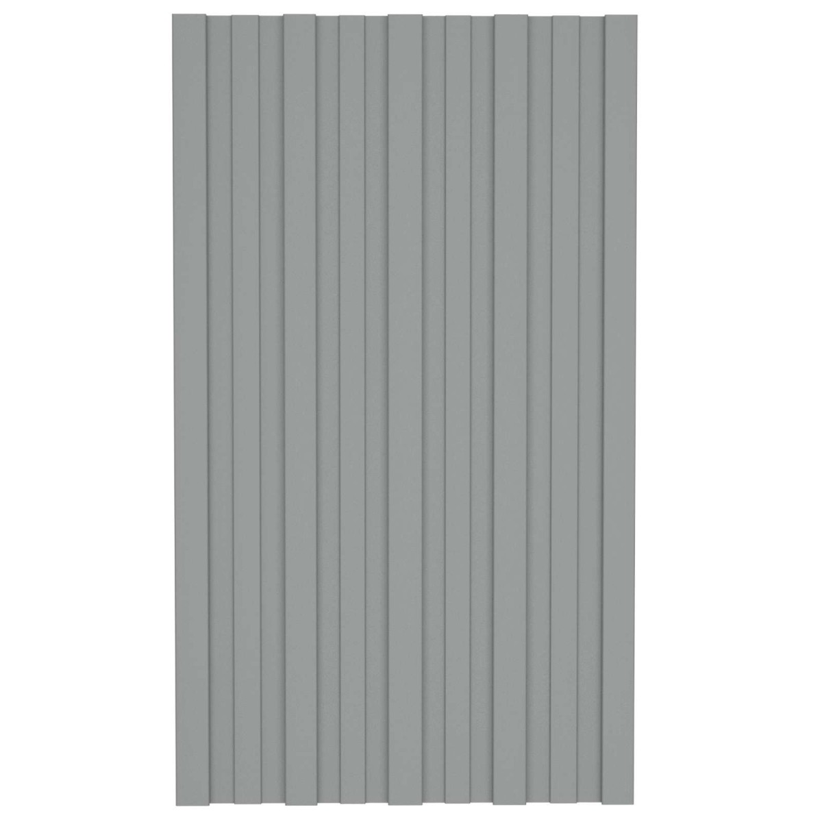 vidaXL Πάνελ οροφής 12 τεμ. Γκρι 80 x 45 cm Γαλβανισμένος χάλυβας