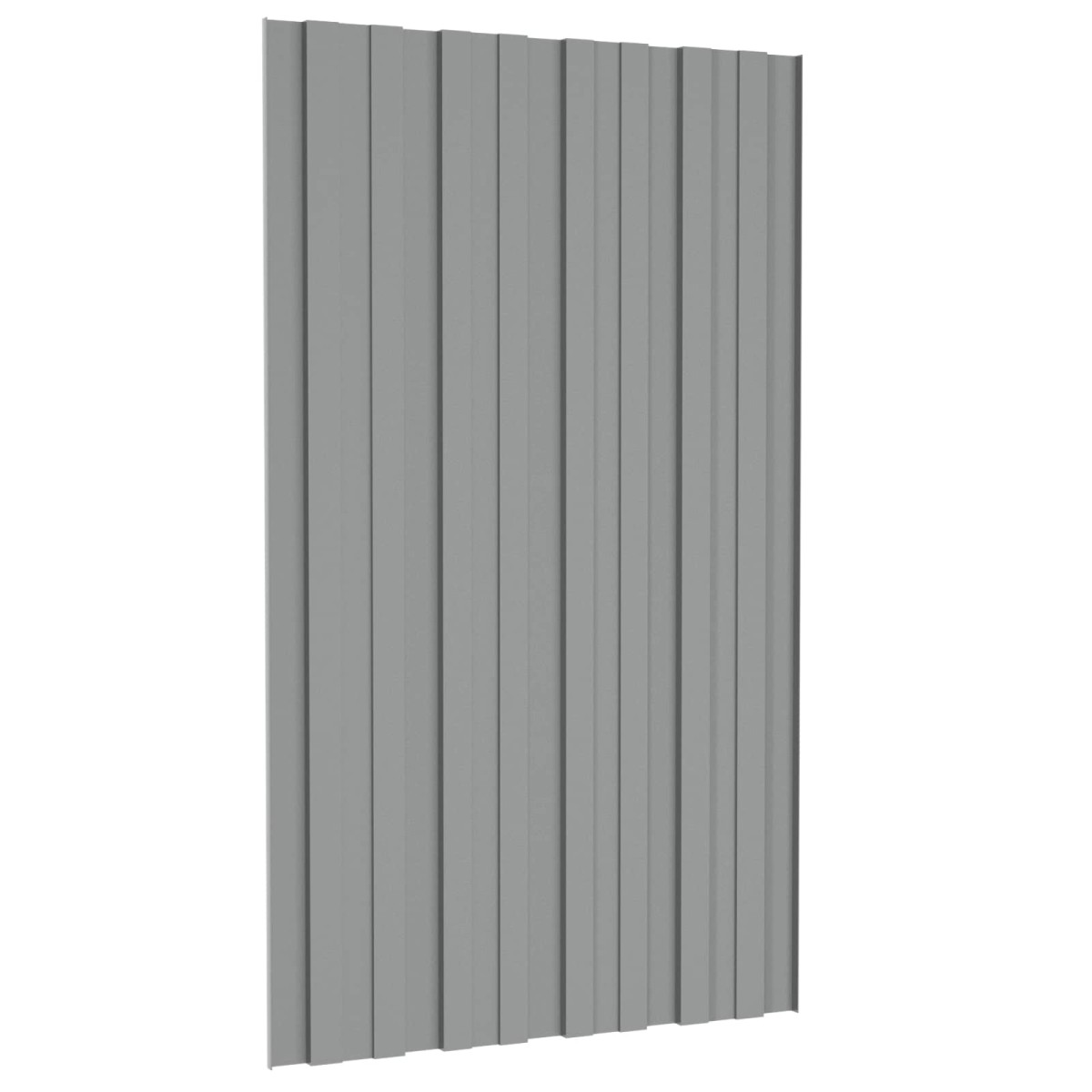 vidaXL Πάνελ οροφής 12 τεμ. Γκρι 80 x 45 cm Γαλβανισμένος χάλυβας