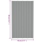 vidaXL Πάνελ οροφής 12 τεμ. Γκρι 80 x 45 cm Γαλβανισμένος χάλυβας
