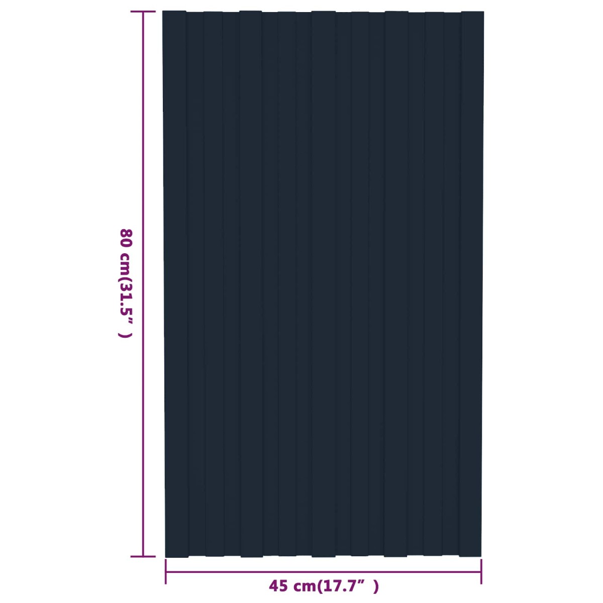 vidaXL Πάνελ οροφής 12 τεμ. Ανθρακί 80 x 45 cm Γαλβανισμένος χάλυβας