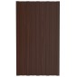 vidaXL Πάνελ οροφής 12 τεμ. Καφέ 80 x 45 cm Γαλβανισμένος χάλυβας