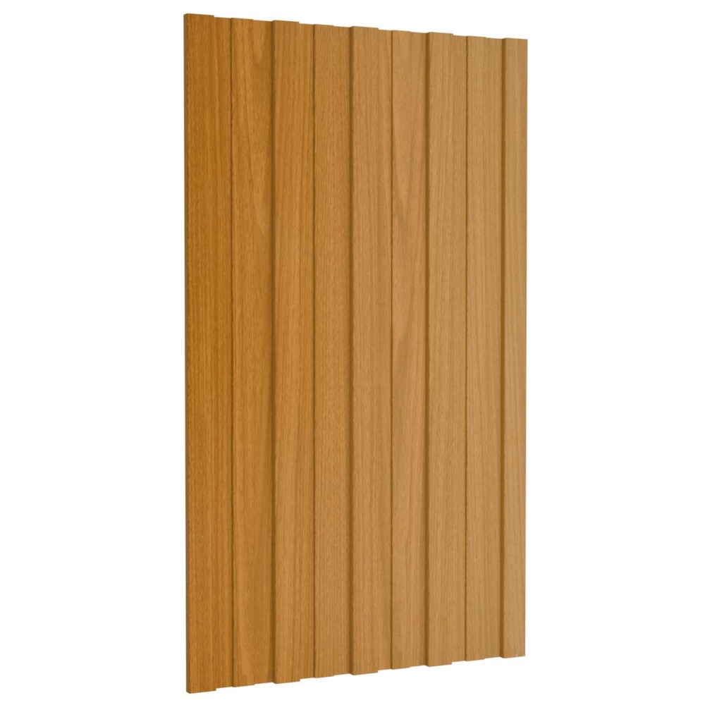 vidaXL Πάνελ οροφής 12 τεμ. Φυσικό 80 x 45 cm Γαλβανισμένος χάλυβας