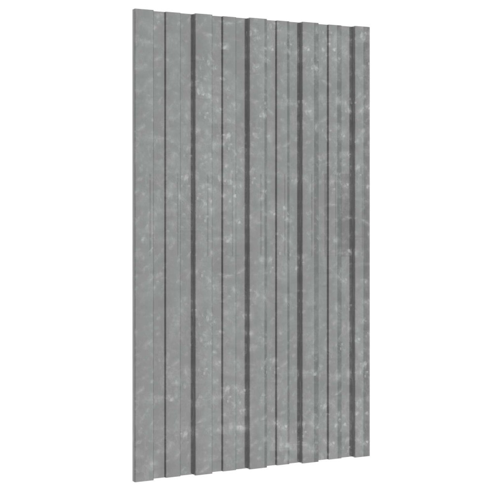vidaXL Πάνελ οροφής 36 τεμ. Ασημί 80 x 45 cm Γαλβανισμένος χάλυβας