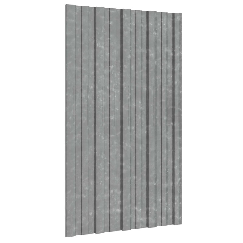 vidaXL Πάνελ οροφής 36 τεμ. Ασημί 80 x 45 cm Γαλβανισμένος χάλυβας