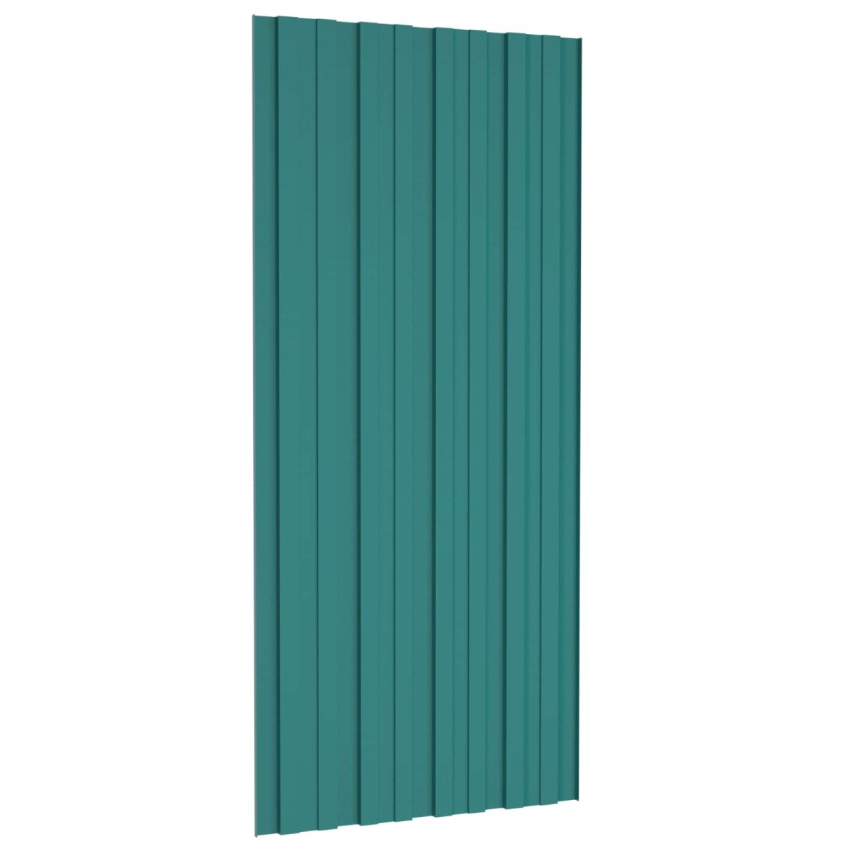 vidaXL Πάνελ οροφής 12 τεμ. Πράσινο 100 x 45 cm Γαλβανισμένος χάλυβας