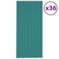 vidaXL Πάνελ οροφής 36 τεμ. Πράσινο 100 x 45 cm Γαλβανισμένος χάλυβας