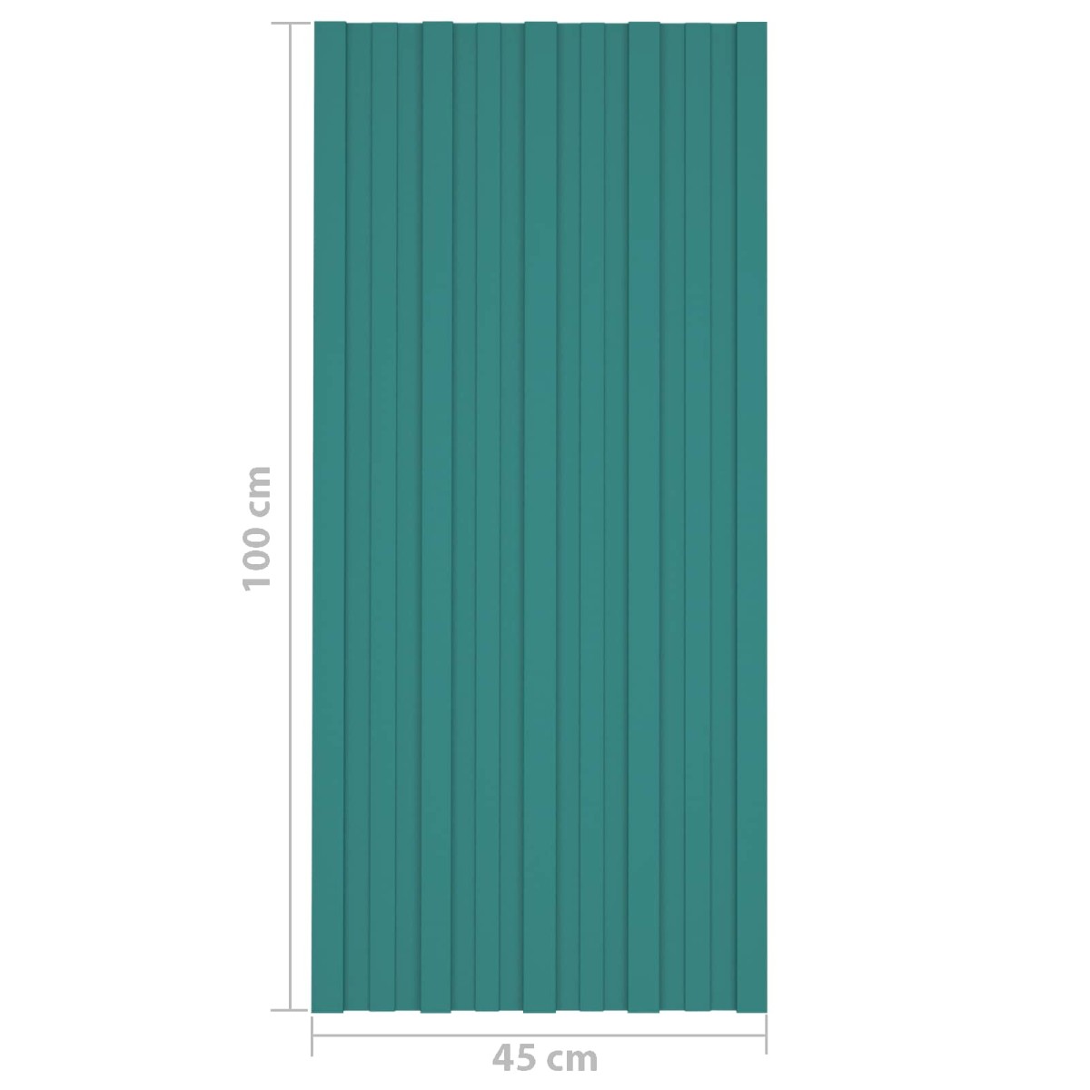 vidaXL Πάνελ οροφής 36 τεμ. Πράσινο 100 x 45 cm Γαλβανισμένος χάλυβας