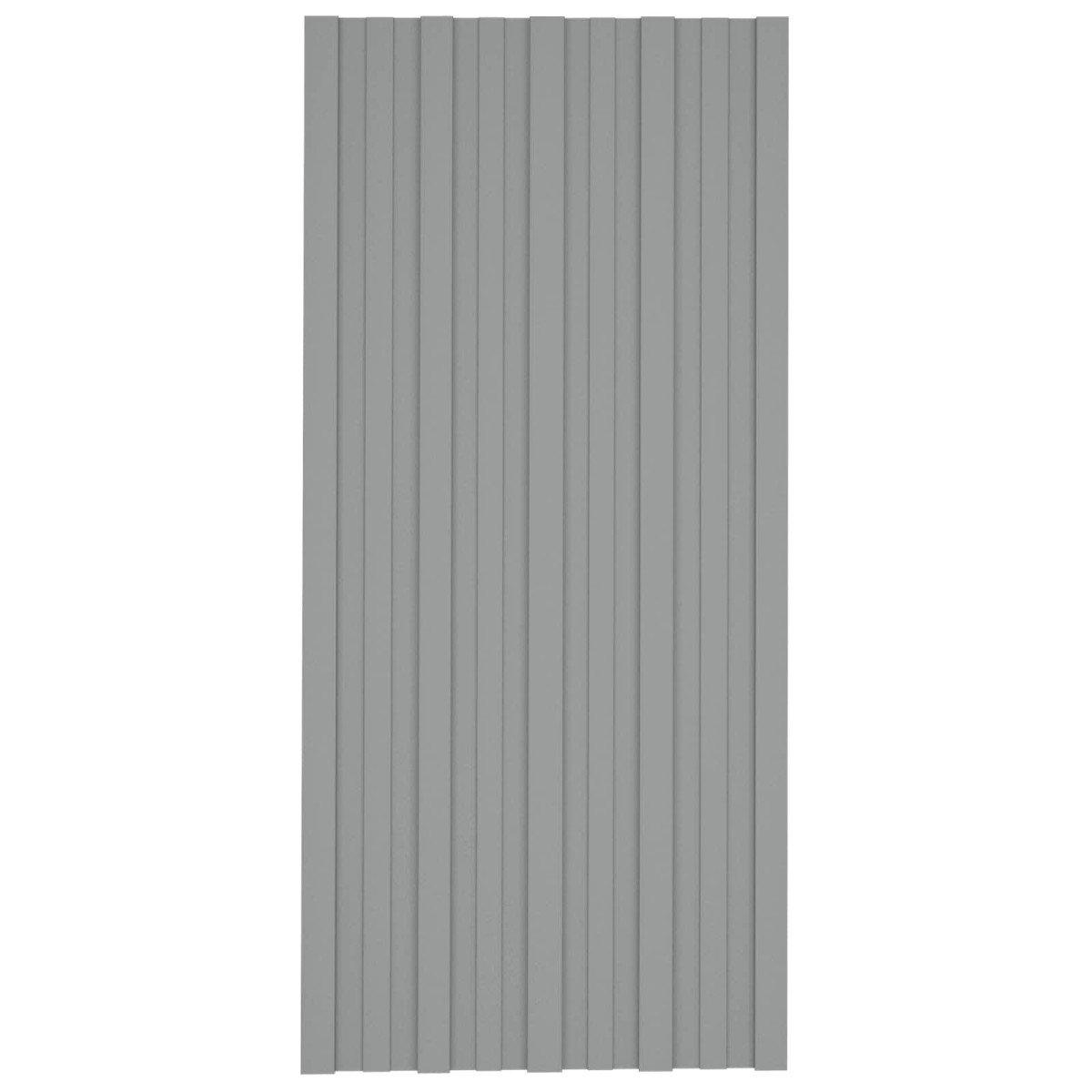 vidaXL Πάνελ οροφής 12 τεμ. Γκρι 100 x 45 cm Γαλβανισμένος χάλυβας