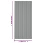 vidaXL Πάνελ οροφής 12 τεμ. Γκρι 100 x 45 cm Γαλβανισμένος χάλυβας