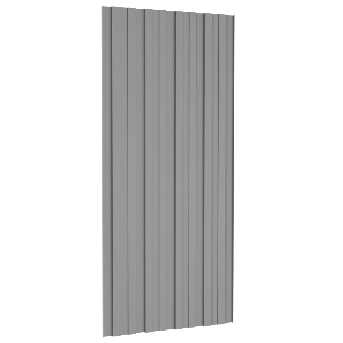 vidaXL Πάνελ οροφής 36 τεμ. Γκρι 100 x 45 cm Γαλβανισμένος χάλυβας