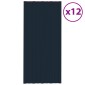 vidaXL Πάνελ οροφής 12 τεμ. Ανθρακί 100 x 45 cm Γαλβανισμένος χάλυβας