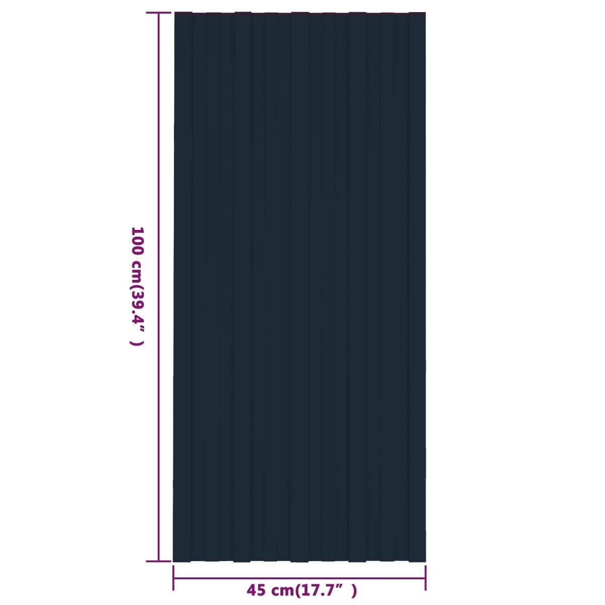 vidaXL Πάνελ οροφής 36 τεμ. Ανθρακί 100 x 45 cm Γαλβανισμένος χάλυβας