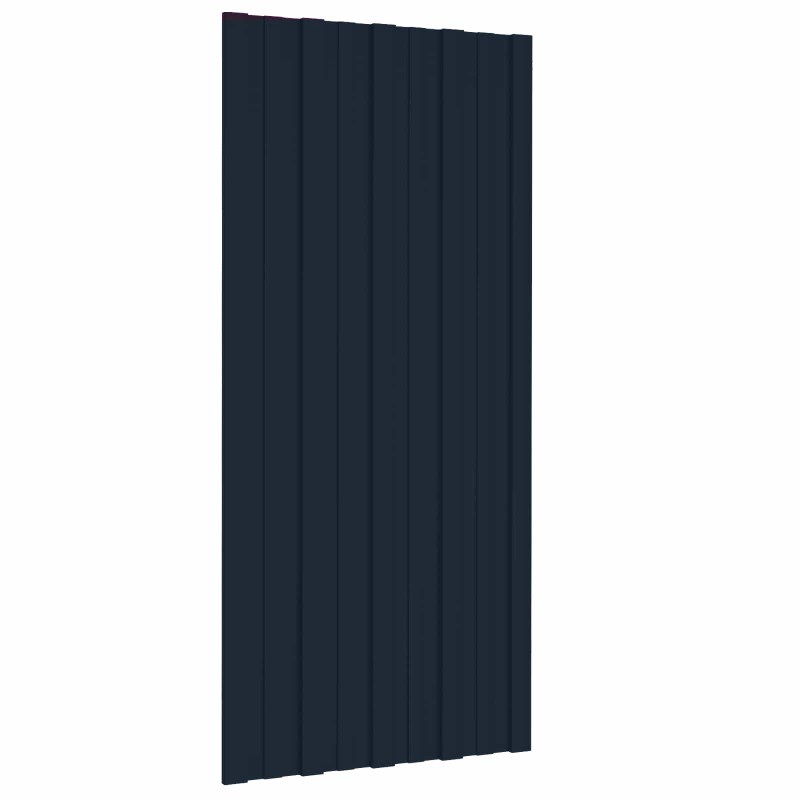 vidaXL Πάνελ οροφής 36 τεμ. Ανθρακί 100 x 45 cm Γαλβανισμένος χάλυβας